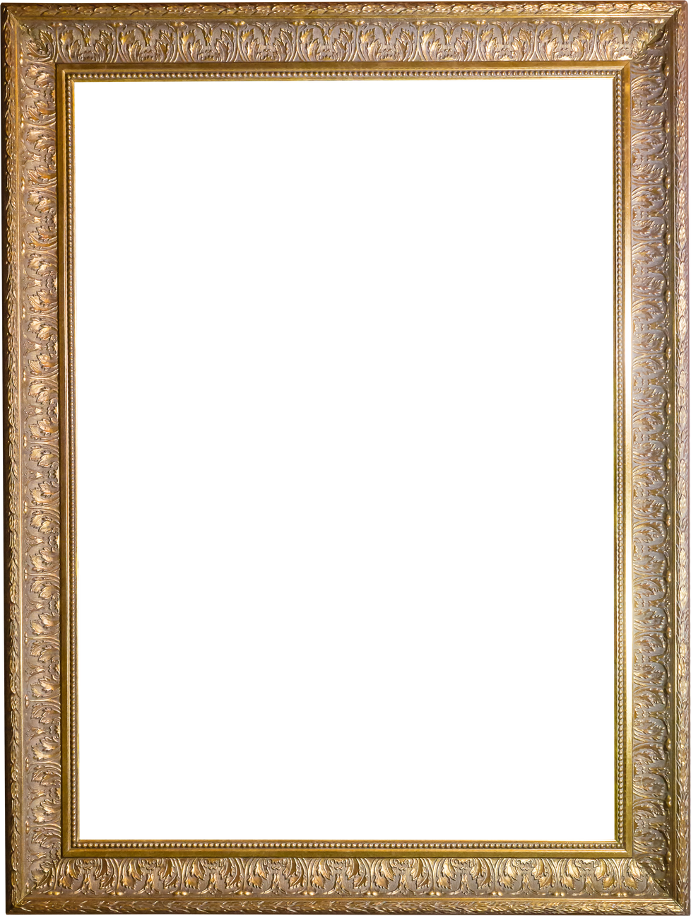 Vintage Wooden frame isolated.